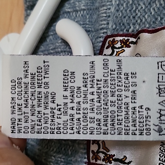 Vintage Tiara Int'l Zip-up Knit Sweater, Blues, Cream & Tan Size Medium EUC! - Picture 10 of 10